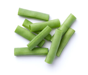 Heap Of Green Organic Beans Isolated