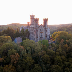 Sunrise with castle in Foreground