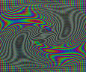 A photograph of the pixels of the monitor screen twisted in a spiral