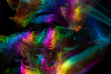 light painting portrait, new art direction, long exposure photo , light drawing at long exposure , abstract photo	
