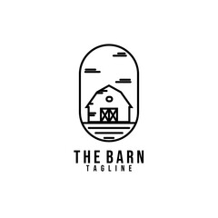 Barn logo vector illustration design, creative bar house logo