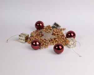 christmas balls and decorations