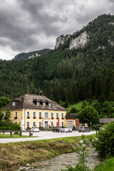 Fototapeta na wymiar Guesthouse in Viennese Alps, Nasswald, Austria