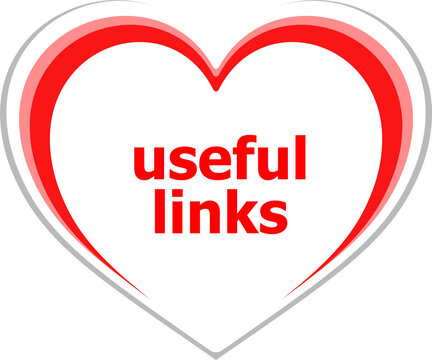 Text Useful Links. Information Concept