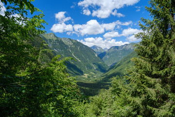 Lepena mountain valley in Slovenia