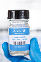 Coronavirus Vaccine bottle Corona Virus COVID-19 Covid vaccines portrait format