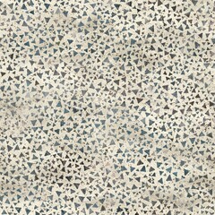 Chic formal grungy geometric shapes texture seamless pattern. High quality illustration. Strange abstract geo design in a trendy posh exotic style. Grainy fabric texture overlay.