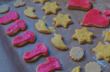 Plätzchen auf Backblech