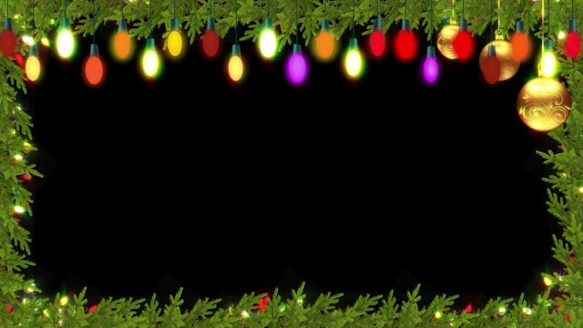 Christmas Lights Frame Alpha Loop