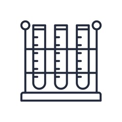 Medical test tubes. Hospital tubes for medical tests. Lab research glass vector illustration.