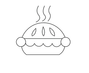illustration of a plate, Hot cake icon.  Food was still hot.  cooking vector