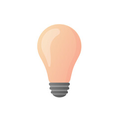 Electric bulb concept icon. Flat vector illustration. Isolated on white background.