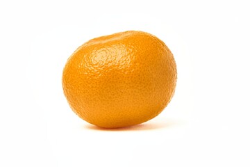 Big orange tangerine isolated on a white background. Side view.