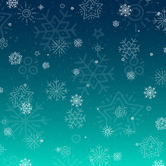 New Year Christmas background with snowflakes image