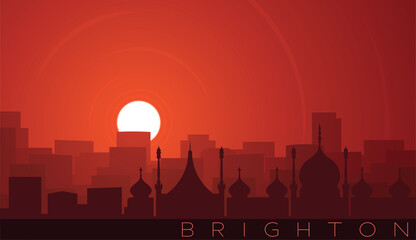 Brighton Low Sun Skyline Scene