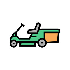 lawn mower machine color icon vector. lawn mower machine sign. isolated symbol illustration