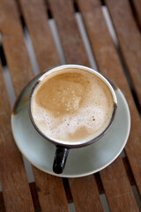 cup of coffee on the table