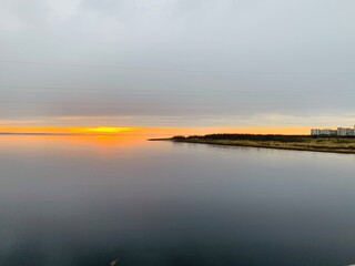 sunrise over the river