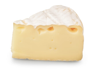 Camembert cheese isolated on white background with clipping path and full depth of field