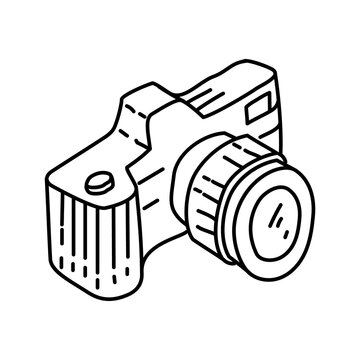 Picture Icon. Doodle Hand Drawn or Outline Icon Style