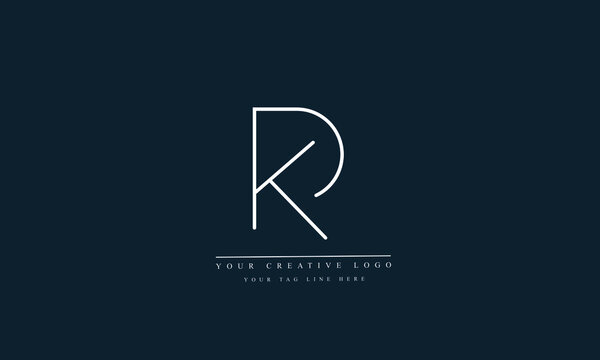 RK, KR, R, K Letter Logo Design with Creative Modern Trendy Typography