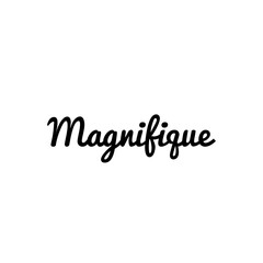 ''Magnifique'' (''Magnificent'' in french) Lettering