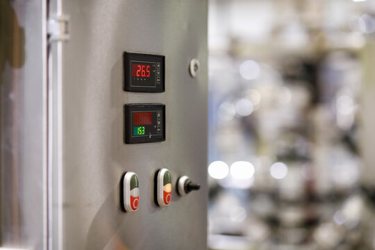 steel control cabinet of industrial equipment