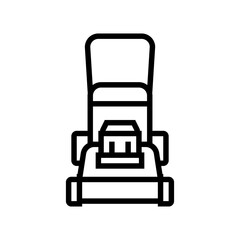 lawn mower equipment line icon vector. lawn mower equipment sign. isolated contour symbol black illustration