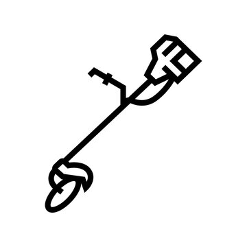 recommend clip art: handle lawn mower line icon vector. handle lawn mower sign. isolated contour symbol black illustration