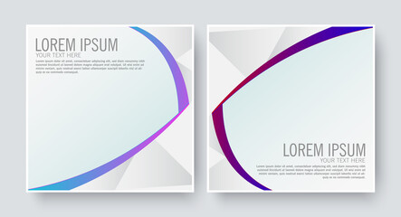 Naklejka premium Set of modern business banners with wave background