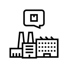 manufacturing factory line icon vector. manufacturing factory sign. isolated contour symbol black illustration