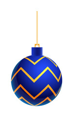 Christmas tree ball decoration isolated on white background
