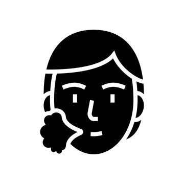 human sneezing glyph icon vector. human sneezing sign. isolated contour symbol black illustration