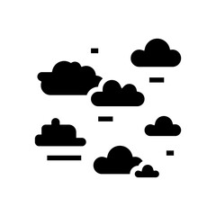 natural clouds glyph icon vector. natural clouds sign. isolated contour symbol black illustration