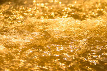 The scattering of water makes a foam