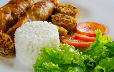 cabbage rolls, Arabic food.