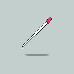 Drop pipette vector illustration. Science laboratory equipment vector good for icon or sticker.