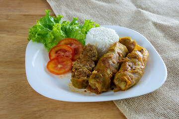 cabbage rolls, Arabic food.