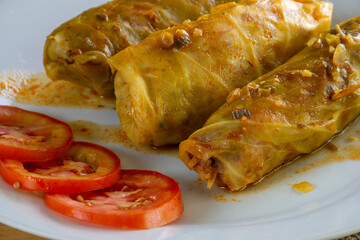 cabbage rolls, Arabic food.
