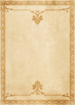 Old paper background with decorative border. Stock Illustration | Adobe  Stock