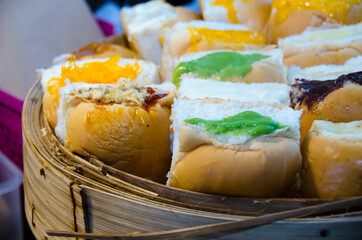 cake with cream and fruits