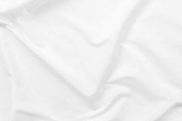 Abstract white fabric texture background. Cloth soft wave. Creases of satin. silk and cotton.