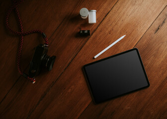 Digital tablet wallpaper screen mockup