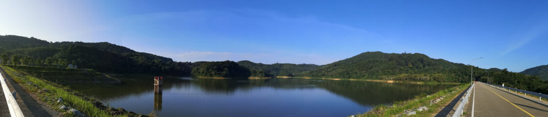 Fototapeta na wymiar A panoramic view of Bang Wad dam