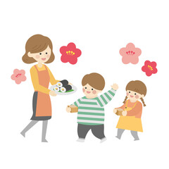 節分の日の親子