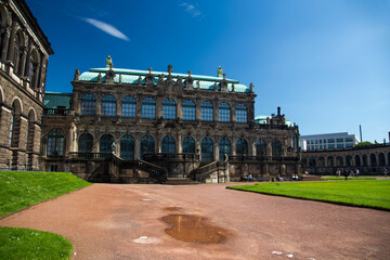 Dresden, Germany - June 05, 2013: Architectural and park ensemble of Zwinger in Dresden