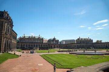 Dresden, Germany - June 05, 2013: Architectural and park ensemble of Zwinger in Dresden
