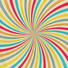 retro sun rays on old grunge paper