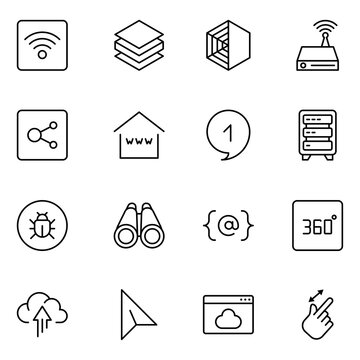 Web design icons set