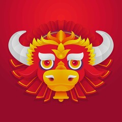 chinese new year 2021. year of the ox.	
